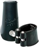 Vandoren LC24L Leather Ligature and Leather Cap for Bass Clarinet with 3 Interchangeable Pressure Plates