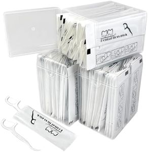200 Count Individually Wrapped Dental Floss Picks - Travel Flossers for Teeth Cleaning and Oral Care - Ideal Travel Size Toiletries, Wedding Basket Supplies and Guest Bathroom Essentials