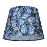 ESSENCE Lights, Designer Light Shade, 10 inch Design Butterfly Light Shade/lampshade, Tapered Light Shade, Cotton Cone/Coolie lampshades for Table/Pendant Lights with Reversible gimble & Reducer Ring