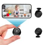 BUGANI Hidden Camera 1080P WiFi, Spy Mini Camera with Motion Detection APP Control, Small Wireless Nanny Cam for Home Security Monitoring, Clear Night Vision, Real-Time Record, Cloud & TF Storage