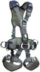 3M DBI-SALA ExoFit NEX 1113346 Full Body Rope Access/Rescue Harness, Alum Back/Front/Suspension D-Rings, Belt w/Pad/Side D-Rings, Locking QC Leg Straps, Medium, Blue/Grey