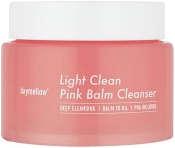 daymellow Light Clean Pink Balm Cleanser 3.04fl.oz/90ml, Cleansing Balm, Makeup Remover, Balm to Oil, Double Cleanse, Face Wash