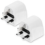 kwmobile 2x Travel Adapter for Type G Sockets - Travel Adapter For UK, Dubai, Kenya, Malaysia, Malta, Mauritius, Cyprus, Hong Kong, Seychelles Sockets