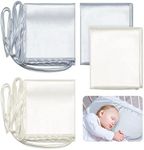 Hosuly 2 Pcs Satin Bassinet Sheet B