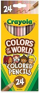 CRAYOLA Colours of The World Colouring Pencils - Assorted Colours (Pack of 24) | Colours That Represent Skin Tones from Around The World | Ideal for Kids Aged 3+