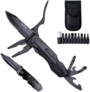 Multitool Pocket Knife for Men, Tactical Folding Multi Tool, Multipurpose Utility Plier Set, Camping Stuff, Survival, Outdoor, Fishing Gadgets Kit, Christmas Gifts