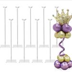 TEKXYZ 60CM Height Clear Acrylic Balloon Stand for Table Centerpiece Decoration, Set of 10