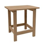 Meluvici Outdoor Side Table, HDPS Single Adirondack Side Table Weather Resistant, Outdoor Table for Adirondack Chair, Outside End Table for Patio, Pool, Deck, Porch, Outdoor or Indoor Use,Teak