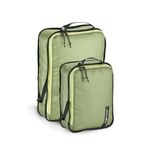 eagle creek Pack-It Isolate Compression Packing Cubes for Travel Set S/M - 2 Lightweight, Water-Resistant Suitcase Organizer Bags with Compression Zip, Mossy Green, Various, Travel