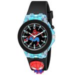 FRIEDRICH 3D Spiderman Charecter Multi Colour Light Children Kids Watch for Boys Girls Analog Watch Boys Best Gift Baby Boys Digital Watch for Kids Watch for 3+ to 11 Year Old boy Girl (Black)