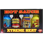 Xtreme Heat Hot Sauce Bottles Gourmet Gift Set Travel Size – 4 Pack - Try if you dare! – Perfect Gourmet Christmas Gifts for the Hot Sauce Fan