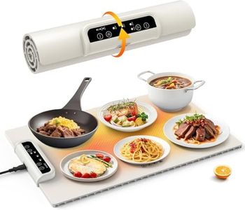 Kresal Electric Warming Tray with Adjustable Temperature, Foldable Food Warmer for Parties Features 3 Modes & Fast Heating, Hot Plate for Buffet, Family Gatherings, Holidays, Countertop