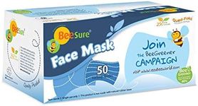 BeeSure BE2100Y Ear Loop Face Masks, Yellow (Pack of 50)