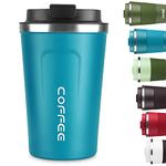 KETIEE Coffee Cup 12oz, Insulated Coffee Mug to Go for Men Women, Coffee Tumbler, Reusable Travel Coffee Mug with Lid, Vacuum Stainless Steel Coffee Travel Mug for Hot/Cold Coffee Tea