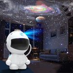 One94Store Astronaut Film Projector Night Light with 3 Replaceable Discs (12 Patterns) – 360° Rotating LED Galaxy Star Nebula Lamp with Adjustable Head & Brightness for Kids, Bedroom & Party Decor