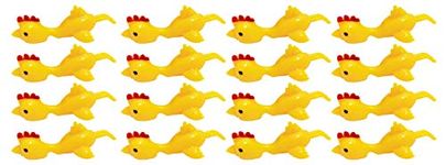 16 Pack rubber chicken Flick Chicken Flying Chicken Flingers Stretchy Funny Christmas,Easter Chicks Party for family Multiplayer game.Christmas games favorite and most used toy.