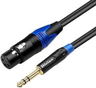 Disino XLR Female to 1/4 Inch 6.35mm TRS Stereo Jack Cable, 3 Pin Female XLR to Quarter inch Balanced Interconnect Patch Cord (3.3 Feet)
