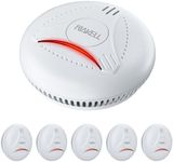 Smoke Alarms, 10-Year Battery Fire Alarm Smoke Detector Smart silence, Conforms to BS EN14604: 2005, Resistant to Nuisance Alarms (5-PACK)