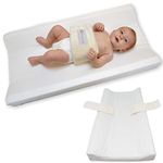 PooPoose Baby Changing Pad - Diaper Mat for Table, Dresser, Change Station, Soft & Secure, White