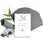 EcoFeminii Oil Control Blotting Sheets-100 pcs Natural Papers for Clear, Clean and Matte Skin-Added Charcoal for Absorbency-Removal of Facial Oil, Sebum & Grease (Medium 6cm x 9cm)