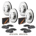 Max Advanced Brakes Front & Rear Brake Kit For 2006-2018 Toyota RAV4 w/275mm Front Rotor Exc 3rd Row Seating Replacement Premium OE Disc Brake Rotors and Ceramic Brake Pads