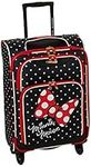 American Tourister Disney Softside Luggage with Spinner Wheels, Mickey Mouse Pants, 21-Inch, Minnie Mouse Red Bow, Carry-On 21-Inch, Disney Softside Luggage with Spinner Wheels