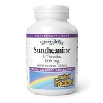 Natural Factors, Stress Relax Suntheanine, L-Theanine, 100mg, 60 Vegan Chewable Tablets, Vegetarian, Soy Free, Gluten Free, Non-GMO
