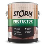 Storm System Protector - Hickory, 1 Gallon, Protects Outdoor Wood from Water & UV Rays, Siding, Fence & Deck Stain and Sealer, Outdoor Wood Stain and Sealer