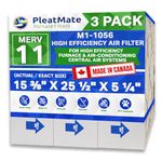 M1-1056 MERV 11 | AMP M1-1056 Generic Replacement Filter. Actual Size 15 3/8" x 25 1/2" x 5 1/4". Case of 3 Manufactured in Canada by Furnace Filters.Ca