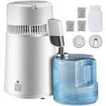 Pure Water Distiller 750W, Purifier Filter Fully Upgraded with Handle 1.1 Gal /4L, BPA Free Container, Perfect for Home Use, White