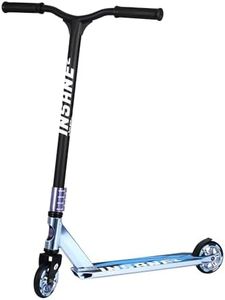 Pro Stunt Kick Scooter with Freestyle BMX Handlebars with 110mm Wheels & ABEC-9 and 88A high Elastic PU Wheels with Aluminum hubs(Sapphire Blue)