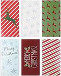 Best Paper Greetings 36 Pack Merry Christmas Money and Gift Card Holders with Envelopes, 6 Cute Xmas Snowflakes, Strips, Reindeer Candy Cane Mistletoe Designs (3.6 x 7.25 Inch)