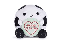 Posh Paws 38017 Swizzels Love Hearts 13cm (5-inches) Frankie The Football Greatest of All Time Plush Soft Toy