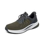 Orthofeet Men's Orthopedic Hands-Free Tilos Slip-On Sneakers, Olive, 9 UK