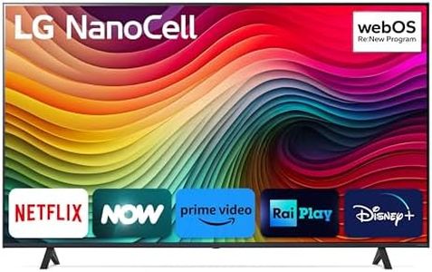 LG NanoCell 50'', Serie 81 2024, 50NANO81T6A, Smart TV 4K, Processore α5 Gen7, 20W, 3 HDMI, Filmmaker Mode, Game Optimizer, Alexa, Wi-Fi, webOS 24, Telecomando puntatore, Ashed Blue