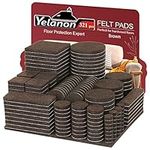 Yelanon Felt Furniture Pads -321 Pcs Furniture Pads Self Adhesive, Felt Chair Pads, Anti Scratch Floor Protectors for Furniture Feet Chair Legs, Furniture Felt pads for Hardwoods Floors, Brown