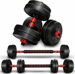 SavingPlus FITNESS DUMBELLS PAIR OF WEIGHTS BARBELL DUMBBELL BODY BUILDING SET 10KG