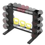 PROIRON Compact Dumbbell Rack, Weight Rack for Dumbbells Kettlebells Home Gym Storage, Multi-layer Weights Stand Holder (Rack Only)