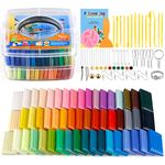 Yoimisk Polymer Clay Kits, 52 Colors Oven Bake Modeling Clay, Safe & Non-Toxic, Ideal Gift for Kids and Adults