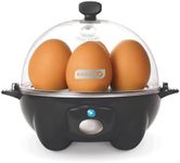 DASH Rapid Egg Cooker: 7 Egg Capacity Electric Egg Cooker for Hard Boiled Eggs, Poached Eggs, Scrambled Eggs, or Omelets with Auto Shut Off Feature - Black'