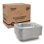 PAMI Aluminum Baking Pans, Half Size, Deep [Pack of 30] - 9”x13” Heavy-Duty Oven & Freezer Safe Food Storage Containers- Tin Foil Pans For Grilling, Roasting, BBQ & Baking- Foil Takeout Containers