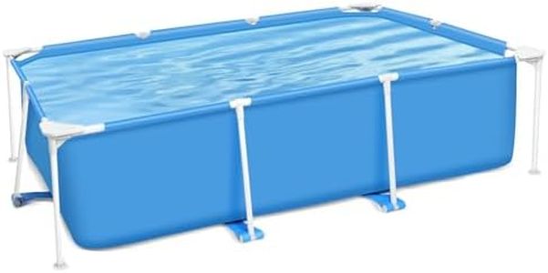 GarveeLife 118x 79 x 26 inch Rectangular Frame Pool Outdoor Backyard Above Ground Swimming Pool