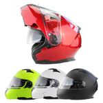 3GO Motorbike Helmet - Modular Flip Up Motorbike Helmet Pinlock Dual Visor & Full Face Motorcycle Helmet With ECE Approved Motorbike Helmets For Men & Women Racing Scooter, Street, Moto, Crash Helmet