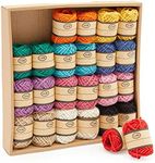 24 Rolls Colored Twine String for Crafts, 2mm Macrame Cord for Gift Wrapping, 12 Colors (11 Yards Each, 264 Yards Total)