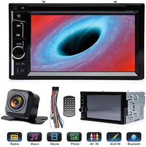 Double Din Car Radio CD DVD Player with Reverse Cam, Support Touchscreen 6.2” Bluetooth Mirrorlink Steering Wheel Control Aux Input for Ford F150 F250 F350 F450 F550 2004-2016 Super Duty