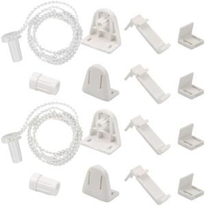 ANNTIM 2 Kit Stores Enrouleurs, 17mm Mecanisme Store Enrouleur, Fixation pour Store Enrouleur Support, Mecanisme Store Enrouleur Fixation pour Store Enrouleur Occultant Klemmfix(Blanc)