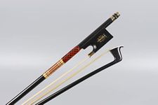 New 4/4 Violin Bow Braided Carbon Fiber Bows Ebony frog Full size Well Balanced Natural Bow Hair Straight Bows Flower Inlay