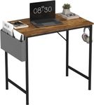 Computer Desk Home Office Writing Study Desk, Modern Simple Style PC Table (Brown, 80 x 50 x 75 cm)