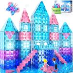 Diamond Magnetic Tiles 102pcs, Magnetic Building Blocks Princess Toys, Pretend Play Toys for 3+ Year Old Girls & Boys, Girls Toys Age 3-5 6-8