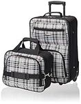 Rockland F102 Luggage Printed Set, Blackcross, Medium, 2-Piece